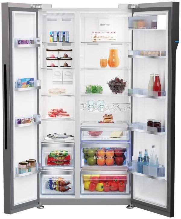 Beko BSB641X 641L Side by Side Fridge Open Fridge high.jpeg