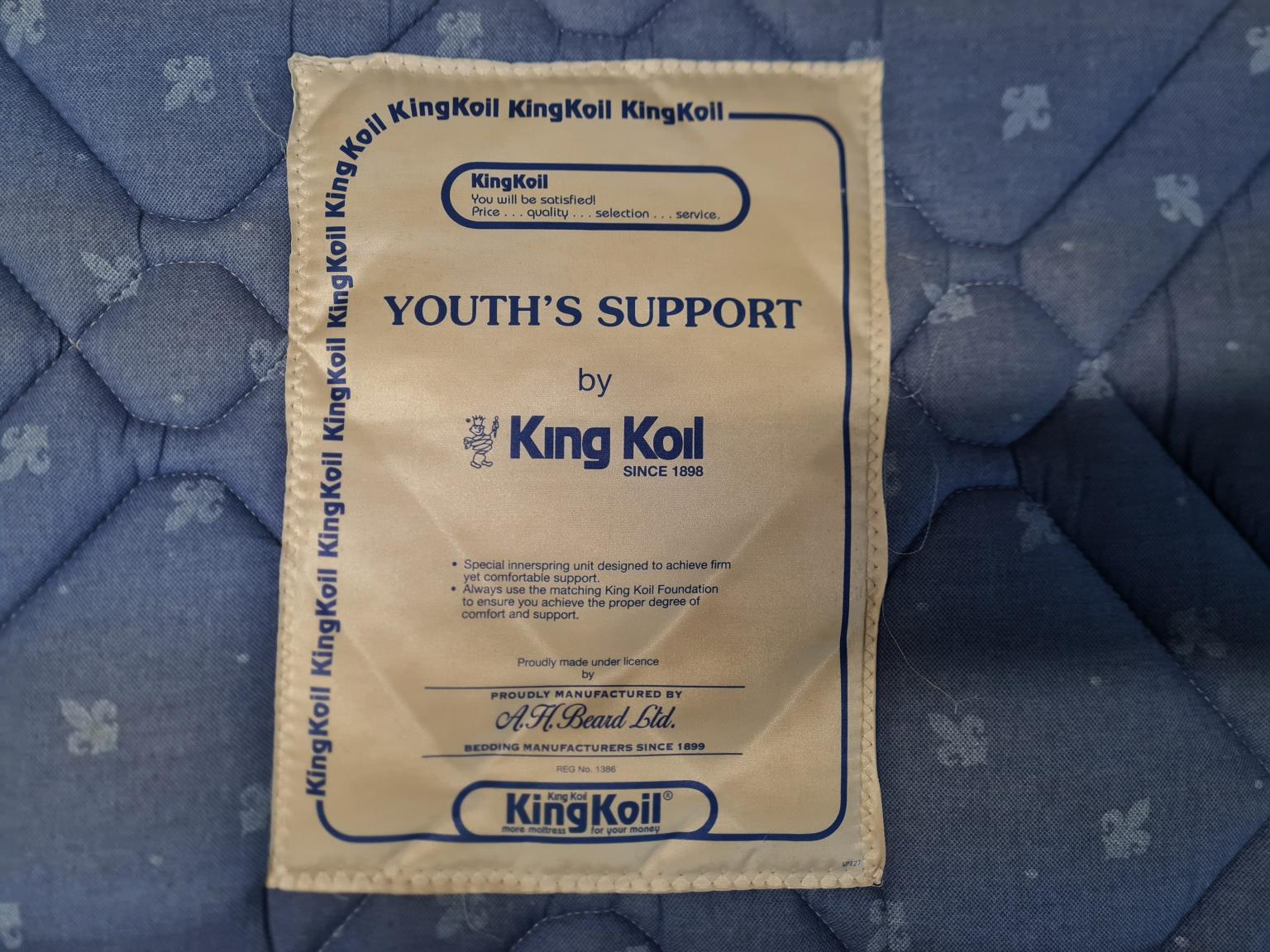 King Koil Queen Slat Bed Base & Mattress Shop Zone