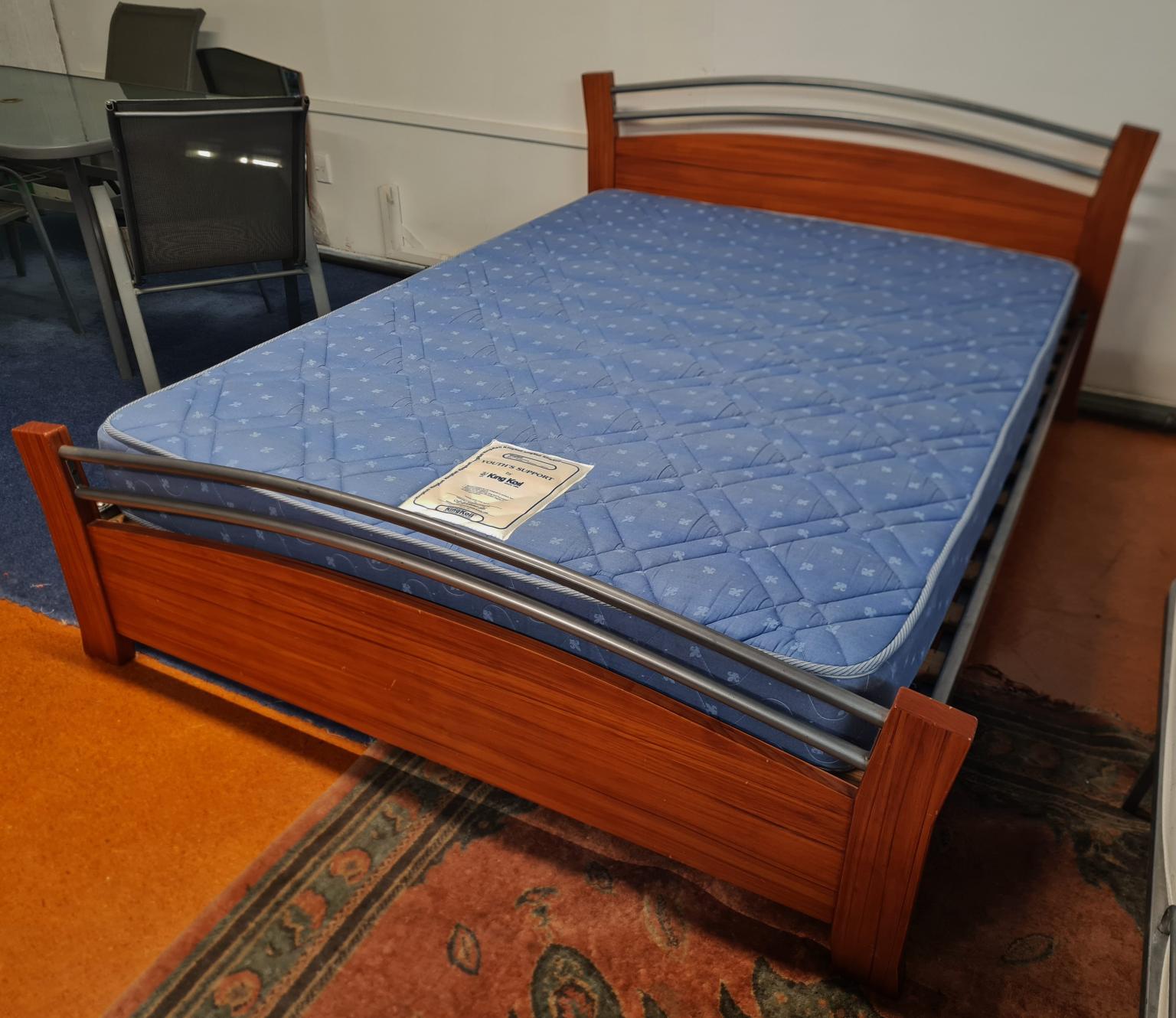 King Koil Queen Slat Bed Base & Mattress Shop Zone