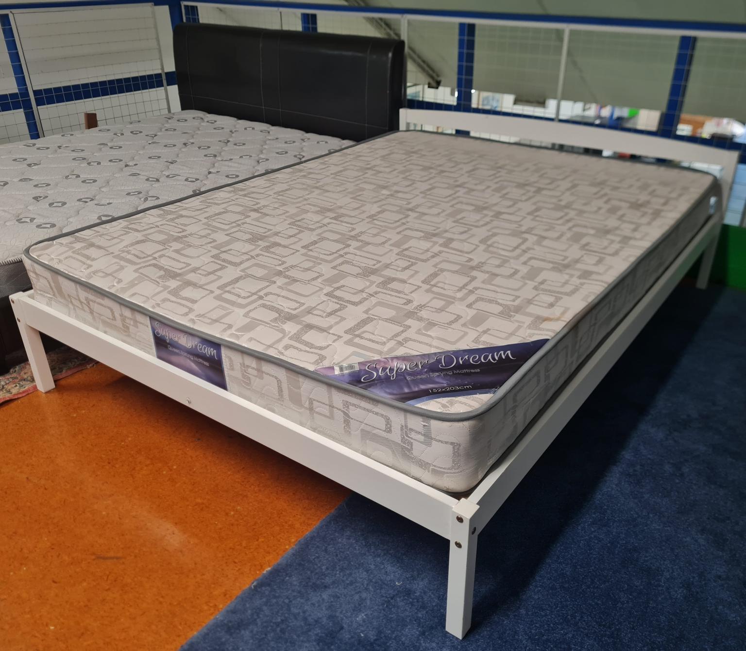 Super Dream Queen Bed Slat Base and Mattress Shop Zone