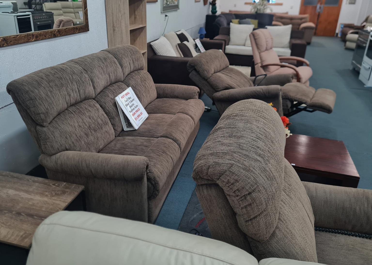 LaZBoy EDEN PowerRecline XR+ Lounge Suite Jordon Oak Brown Shop Zone